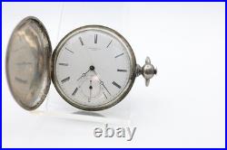 LUTZ BROTHERS LOCLE 63914 13j SILVER CASE KEYWIND HIGH GRADE POCKET WATCH (JC)