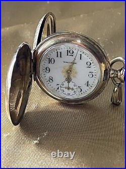 Ladies 128-year-old Waltham Pocket Watch Fancy 17 Jewel 20 Year Case