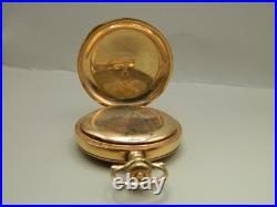 Ladies Elgin Hunters Case Pocket Watch Fancy Dial Jboss Running Engraved Nra