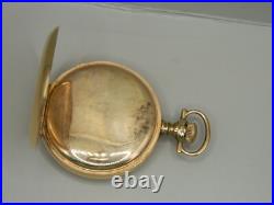 Ladies Elgin Hunters Case Pocket Watch Fancy Dial Jboss Running Engraved Nra