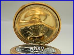 Ladies Elgin Hunters Case Pocket Watch Fancy Dial Jboss Running Engraved Nra