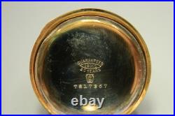 Ladies Elgin Hunters Case Pocket Watch Fancy Dial Jboss Running Engraved Nra