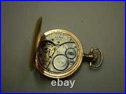 Ladies Elgin Hunters Case Pocket Watch Fancy Dial Jboss Running Engraved Nra