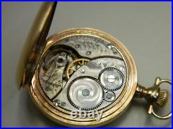 Ladies Elgin Hunters Case Pocket Watch Fancy Dial Jboss Running Engraved Nra