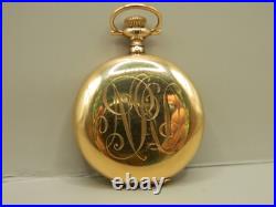 Ladies Elgin Hunters Case Pocket Watch Fancy Dial Jboss Running Engraved Nra