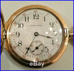 Lady Waltham 0S. 16Jewels adjusted mint dial (1903) 14K. Gold filled hunter case