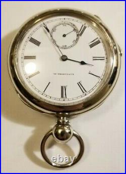 Lancaster 18 size West End 10 jewel key wind pocket watch (1886) nickel case