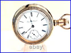 Large 18SZ-Elgin Pocket Watch-HH Taylor -in Monster Case, 15 Jewel- Runs Great