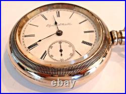 Large 18SZ-Elgin Pocket Watch-HH Taylor -in Monster Case, 15 Jewel- Runs Great