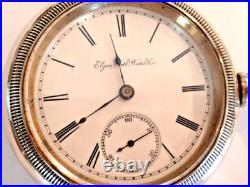 Large 18SZ-Elgin Pocket Watch-HH Taylor -in Monster Case, 15 Jewel- Runs Great