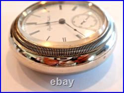 Large 18SZ-Elgin Pocket Watch-HH Taylor -in Monster Case, 15 Jewel- Runs Great