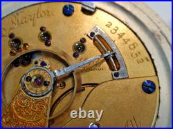 Large 18SZ-Elgin Pocket Watch-HH Taylor -in Monster Case, 15 Jewel- Runs Great