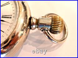Large 18SZ-Hampden Pocket Watch-in Display Case-15 j Serviced-Runs Great-1885