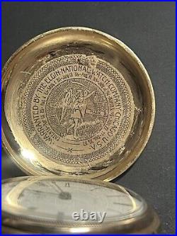 Large 1911 Elgin 18S 17J GF Hunter Case Fancy Engraved Pocket Watch