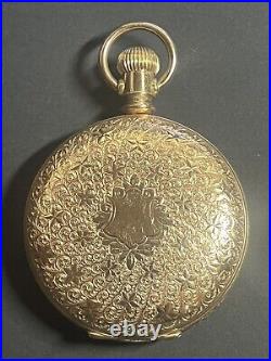 Large 1911 Elgin 18S 17J GF Hunter Case Fancy Engraved Pocket Watch