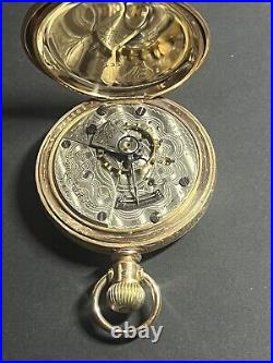 Large 1911 Elgin 18S 17J GF Hunter Case Fancy Engraved Pocket Watch