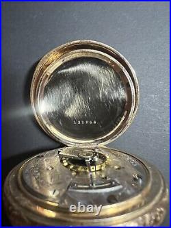 Large 1911 Elgin 18S 17J GF Hunter Case Fancy Engraved Pocket Watch