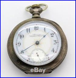 Large Antique Waltham Pocket Watch with 17j Bartlett Movement & Sterling Case RDR