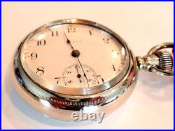 Large Elgin Pocket Watch in Nice 18SZ Case- 55.5M- Serviced 7J Vintage 1910
