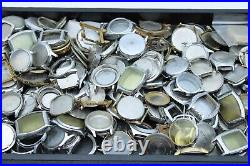 Large Lot Of Vintage Wrist Watch Case Parts And Pieces Bezels (o3)
