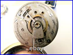 Large Monster 18SZ Elgin Pocket Watch-Serviced-17J Nickel Case, Runs Good