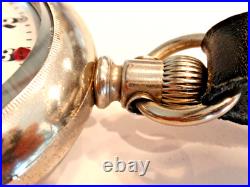 Large Monster Elgin Pocket Watch 62.5mm, with rhinestones, new glass, runs great