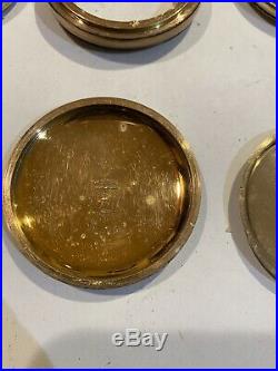 Large Quanity 185.9 GramAntique Gold Filled Pocket Watch Cases Fix Or Scrap Gold