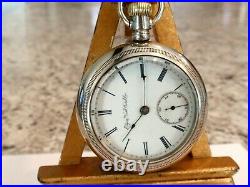 Large, Thick 18 SZ Elgin Pocket Watch in Display Case-Serviced, Runs Good-13 J