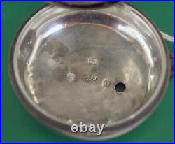 Late 1700's Jn Adamson Antique Verge Fusee Pocket Watch Silver Case By RG London