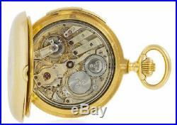 LeCoultre 18K heavy hunter case minute repeater pocket watch, 29-31 jewels
