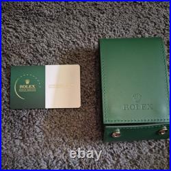 Leather Watch Pouch Service Center Travel Case & 2 year warranty card