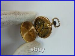 Lecoultre 18k Tri-color Gold Case Pendant Pocket Watch