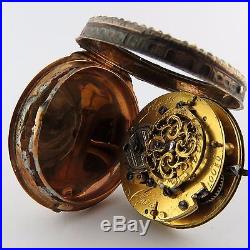 Lepine L'Epine Paris 22K Gold Verge Fusee Key Wind Pocket Watch Enamel Case 30mm