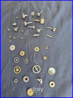 Lg Lot Early Antique Pocket Watch Parts Frames Cases Etc