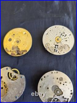 Lg Lot Early Antique Pocket Watch Parts Frames Cases Etc