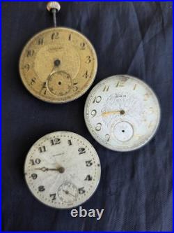 Lg Lot Early Antique Pocket Watch Parts Frames Cases Etc
