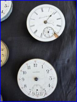 Lg Lot Early Antique Pocket Watch Parts Frames Cases Etc