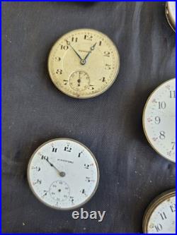 Lg Lot Early Antique Pocket Watch Parts Frames Cases Etc