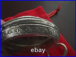 Ligne Droite Case Pocket Watch Carriage Silver 800 Locomotive Antique 1800