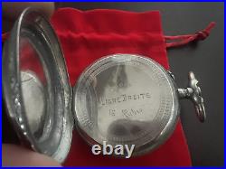 Ligne Droite Case Pocket Watch Carriage Silver 800 Locomotive Antique 1800