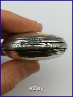 London 1822 Solid Silver Complete Full Hunter Verge Pocket Watch Case Empty (D3)