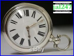 London 1857. George Border, Sleaford. Silver Pair Cased Verge Fusee Pocket Watch