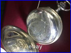 Longines Chronograph 19,73 Silver Case Pocket watch 19.73N