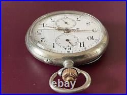 Longines Chronometer Pocket Watch open face case 52 mm in diameter