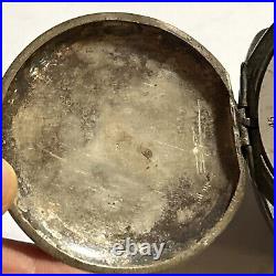 Longines GRAND PRIX 1900 800 silver hunter case Pocket Watch Need Repairs