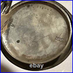 Longines GRAND PRIX 1900 800 silver hunter case Pocket Watch Need Repairs