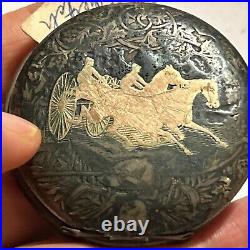Longines GRAND PRIX 1900 800 silver hunter case Pocket Watch Need Repairs