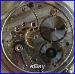 Longines Pocket Watch open face silver & enamel niello case 48,5 mm. In diameter