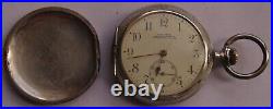 Longines Pocket Watch silver & enamel hunter case 48 mm. In diameter