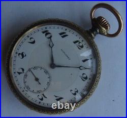 Longines Pocket watch open face fine carved case 48,5 mm. In diameter